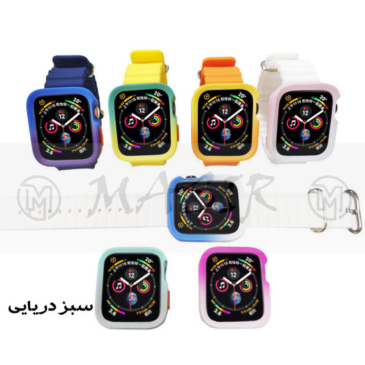 کاور مسیر مدل AMIZEE Silicone Dual Color مناسب برای اپل واچ Ultra 49mm / Ultra 2 49mm