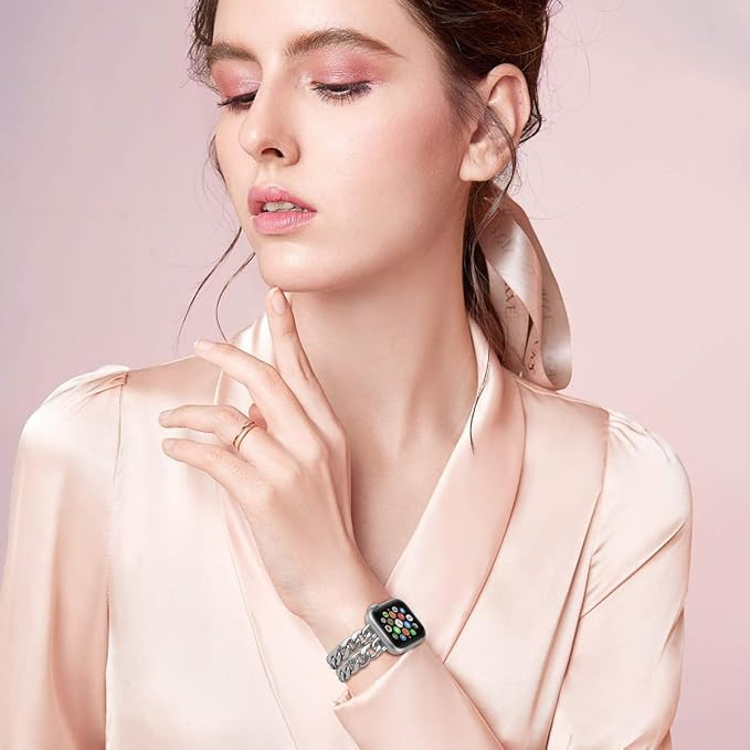 بند گوف LUX Cartier مناسب برای ساعت هوشمند اپل واچ سری 9 سایز 41 میلی متری