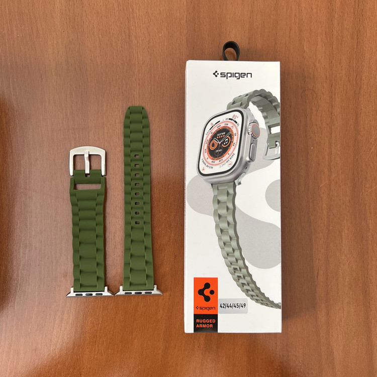 بند اسپیگن مدل Rugged Armor مناسب برای اپل واچ 42 / 44 / 45 / 49 میلی متری