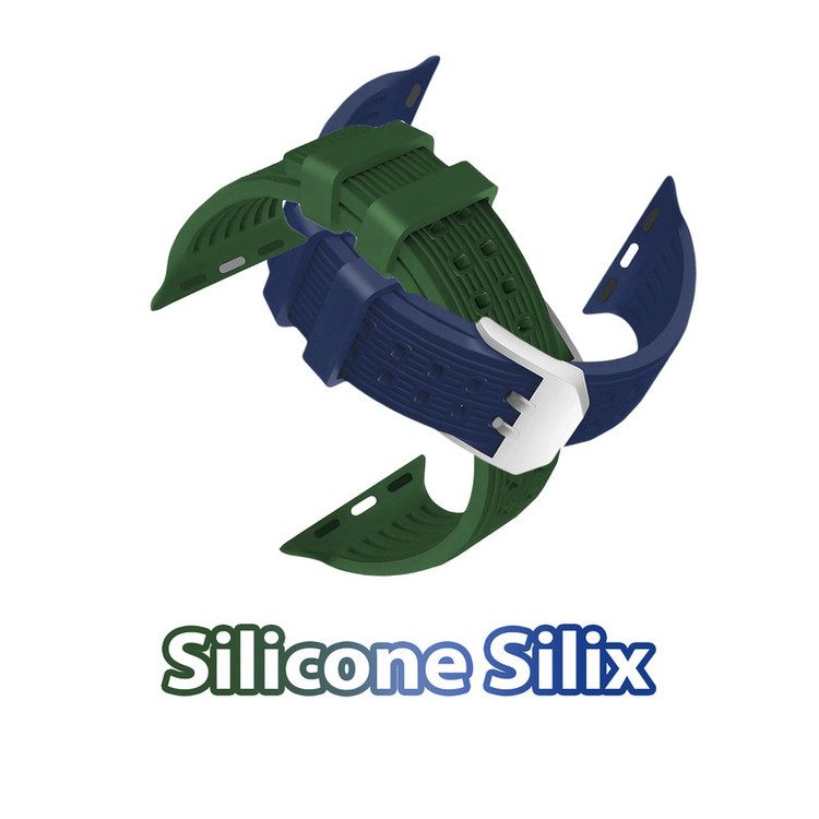 بند گوف مدل Silicone Silix-G مناسب برای اپل واچ سری 1/2/3/4/5/6/7/8/9/SE/ULTRA/ULTRA 2 سایز 42/44/45/49 میلی متری