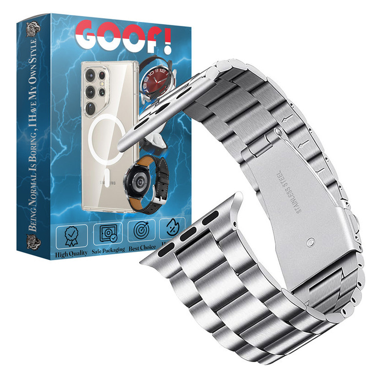 بند گوف مدل Stainless 3Bead مناسب برای ساعت هوشمند T800 ultra / T900 ultra / HK8 Pro max / HK9 Ultra 2
