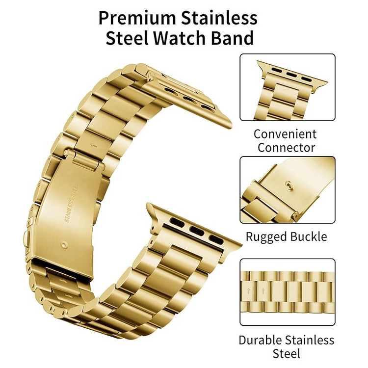 بند گوف مدل Stainless 3Bead مناسب برای ساعت هوشمند T800 ultra / T900 ultra / HK8 Pro max / HK9 Ultra 2