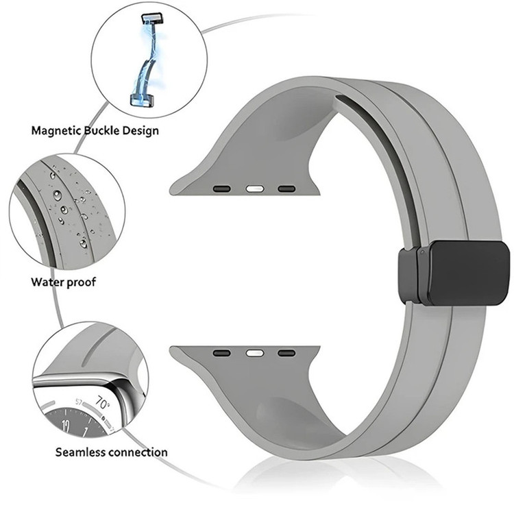 بند والکری مدل Silicon Magnetic مناسب برای اپل واچ 44 میلی متری سری SE 3