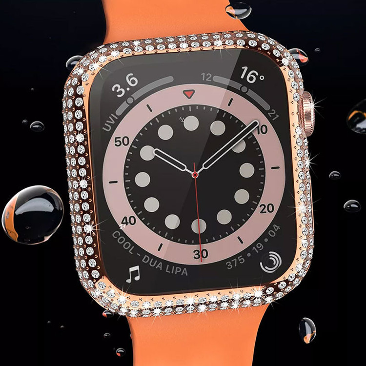 کاور مسیر مدل Full Diamond مناسب برای اپل واچ سایز 41 میلی متری به همراه محافظ صفحه نمایش
