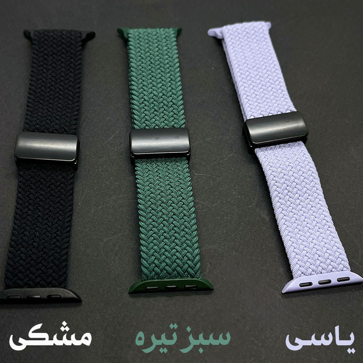 بند انتک مدل Braided Solo Magnetic OCR مناسب برای اپل واچ سری 10 سایز 46 میلی متری
