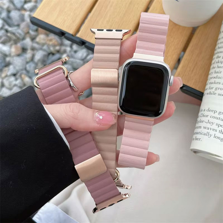 بند مسیر مدل Eraysun Magnetic Leather مناسب برای اپل واچ سری 10 سایز 46 میلی متری
