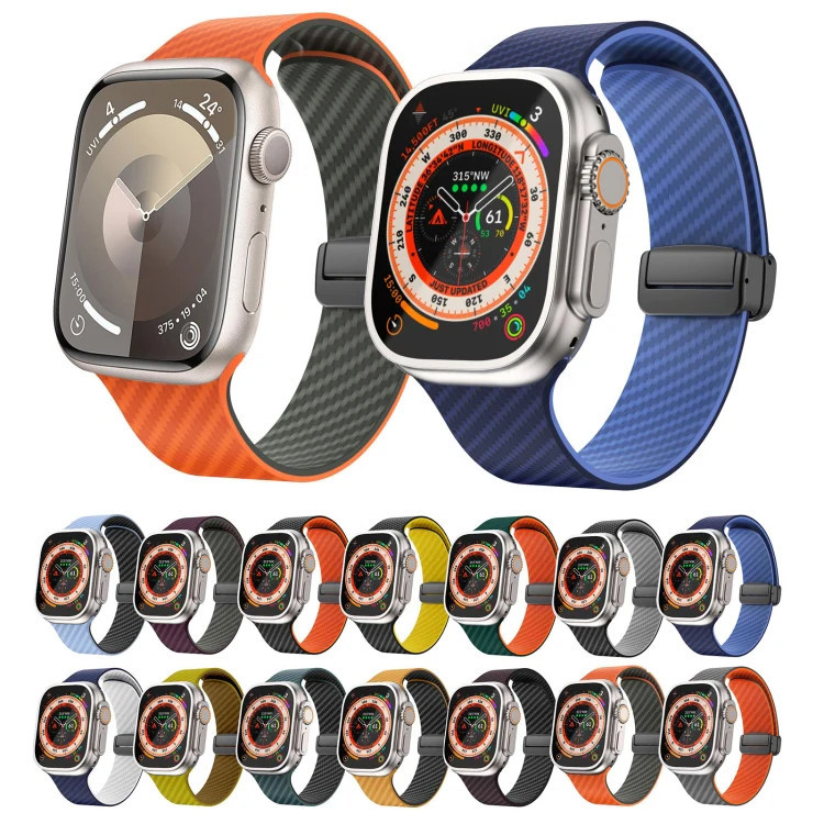 بند گوف مدل DC Carbon مناسب برای اپل واچ سری 1/2/3/4/5/6/7/8/9/SE/ULTRA/ULTRA 2 سایز 42/44/45/49 میلی متری