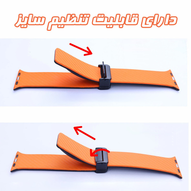 بند گوف مدل DC Carbon مناسب برای اپل واچ سری 1/2/3/4/5/6/7/8/9/SE/ULTRA/ULTRA 2 سایز 42/44/45/49 میلی متری