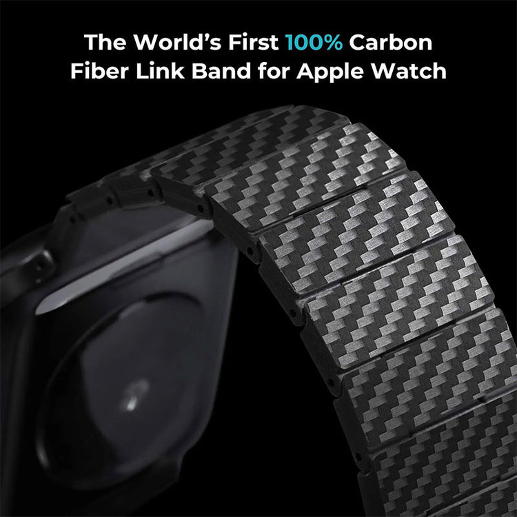 بند مسیر مدل Carbon Stainlees مناسب برای اپل واچ سری 10 سایز 46 mm