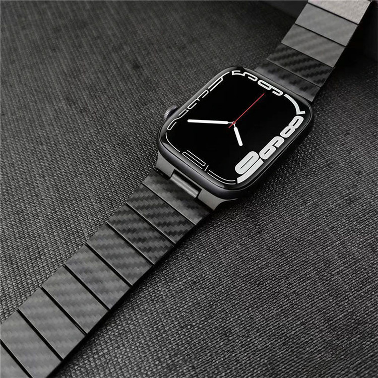 بند مسیر مدل Carbon Stainlees مناسب برای اپل واچ سری 10 سایز 46 mm