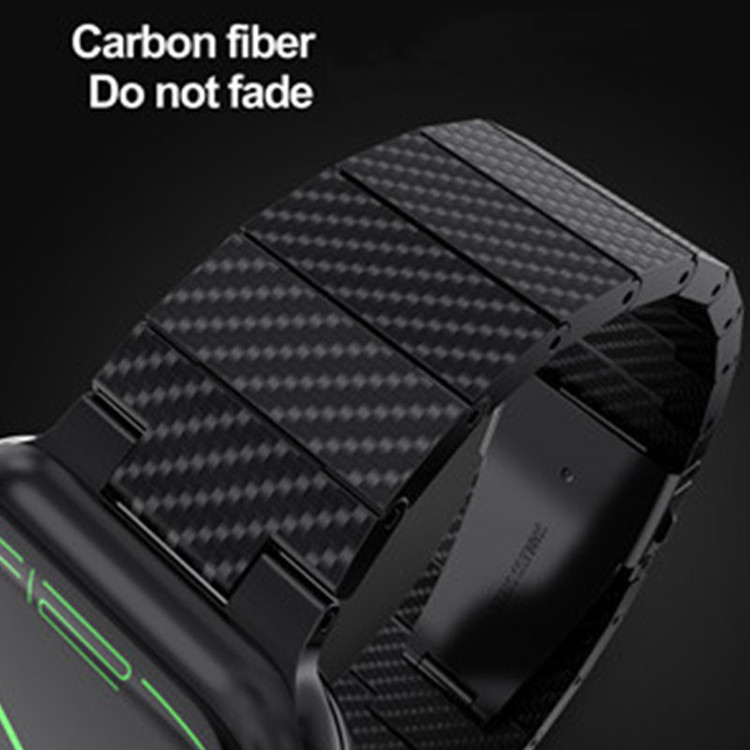 بند مسیر مدل Carbon Stainlees مناسب برای اپل واچ سری 10 سایز 46 mm