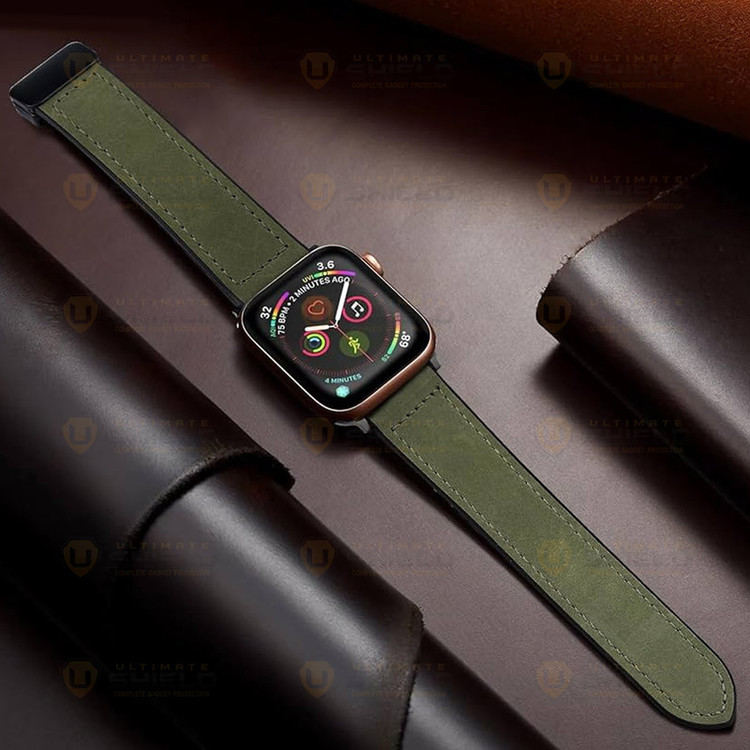 بند آلتیمیت شیلد مدل Smooth Leather Mag مناسب برای اپل واچ 45 میلی متری سری 7/8/9