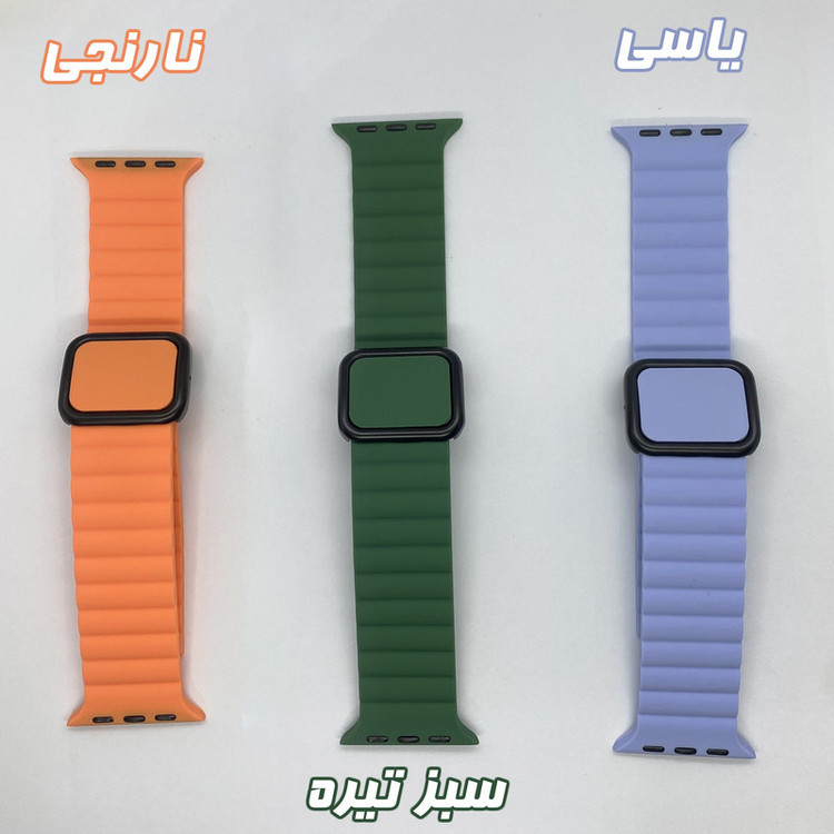 بند گوف مدل Squar-P مناسب برای اپل واچ سری 1/2/3/4/5/6/7/8/9سایز 38/40/41 میلی متری