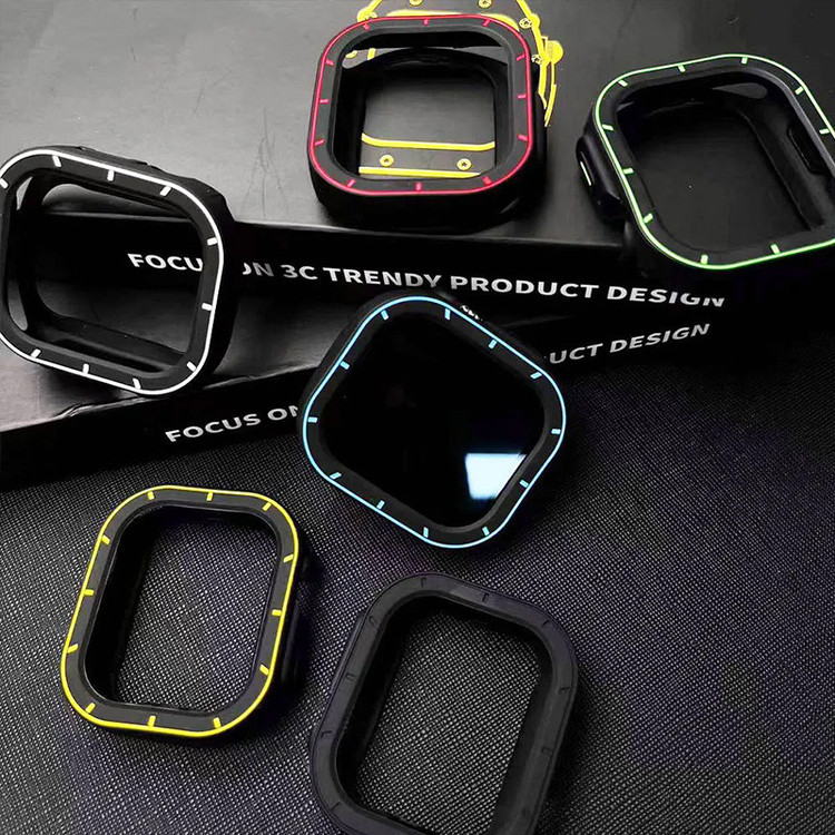 کاور مسیر مدل Silicone line Slicto مناسب برای اپل واچ سایز 45 میلی متری
