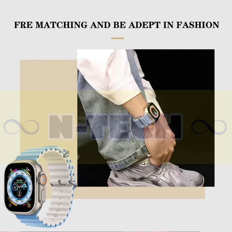 بند انتک مدل Ocean Loop مناسب برای اپل واچ Ultra 49mm / Ultra 2 49mm