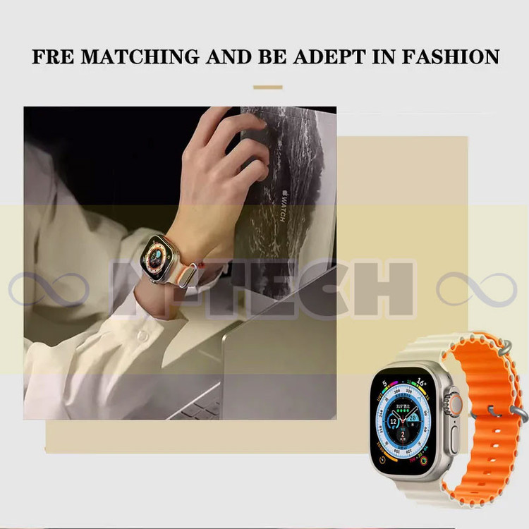 بند انتک مدل Ocean Loop مناسب برای اپل واچ Ultra 49mm / Ultra 2 49mm