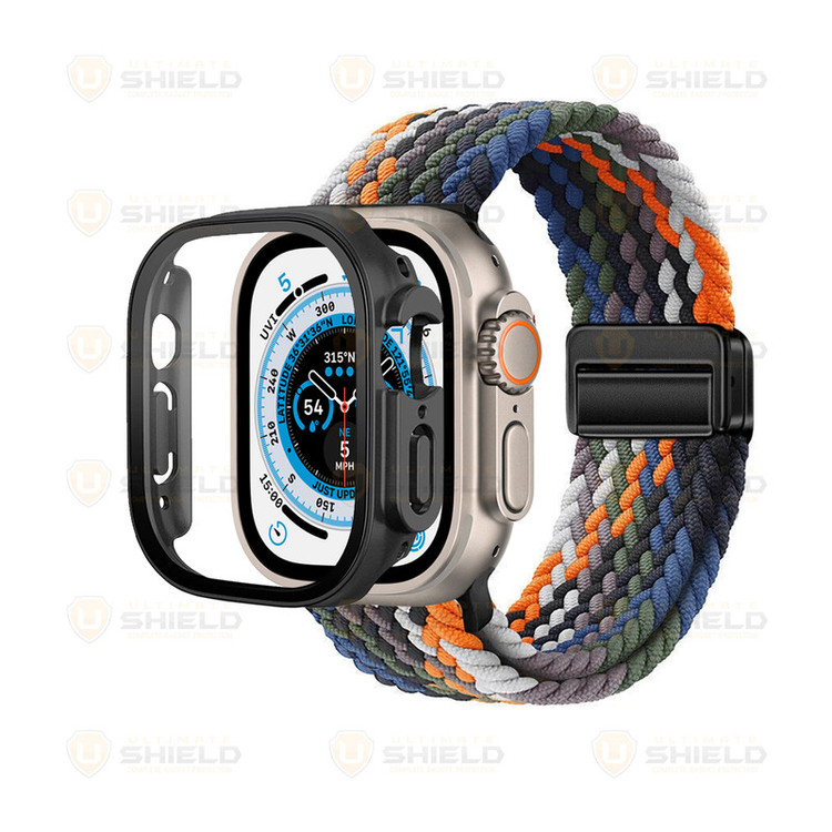 بند آلتیمیت شیلد مدل Braided Magsolo GRD مناسب برای اپل واچ 49 میلی متری سری Ultra 3 به همراه کاور