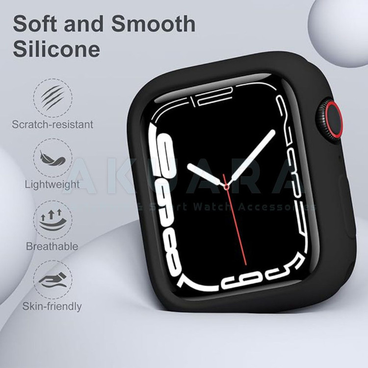 کاور آکوآرا مدل Jelly Protect مناسب برای اپل واچ Series 8 45mm / Series 7 45mm / Series 9 45mm به همراه محافظ صفحه نمایش