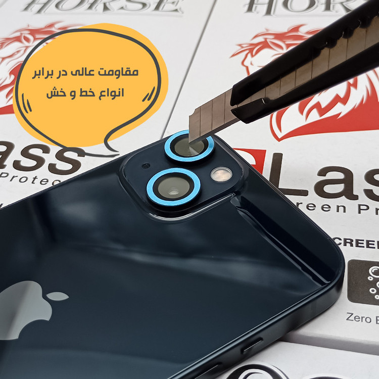 محافظ لنز دوربین شیشهای هورس مدل SHLZH مناسب برای گوشی موبایل اپل iPhone 13