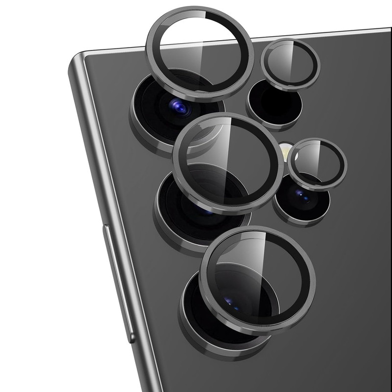 محافظ لنز دوربین گوف مدل Metal مناسب برای گوشی موبایل سامسونگ Galaxy S24 Ultra