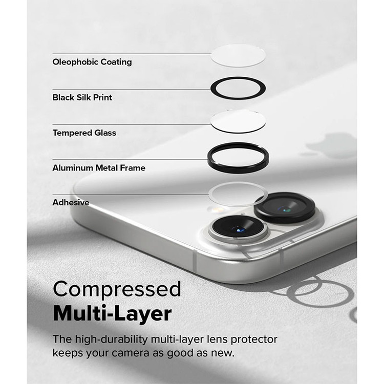 محافظ لنز دوربین مسیر مدل رینگی مناسب برای گوشی موبایل اپل iPhone 16 / 16 Plus