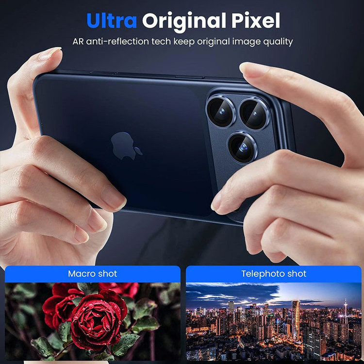 محافظ لنز دوربین فلزی مسیر مدل Total Shield مناسب برای گوشی موبایل اپل iPhone 17 Pro