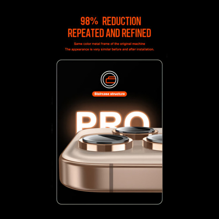 محافظ لنز دوربین فلزی لوکس شیلد مدل Orgrevert مناسب برای گوشی موبایل اپل IPhone 16 Pro / 16 Pro Max