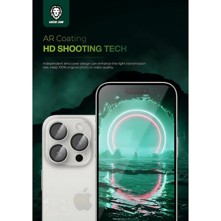 محافظ لنز دوربین گرین لاین مدل Classic مناسب برای گوشی موبایل اپل iPhone 16 Pro / 16 ProMax
