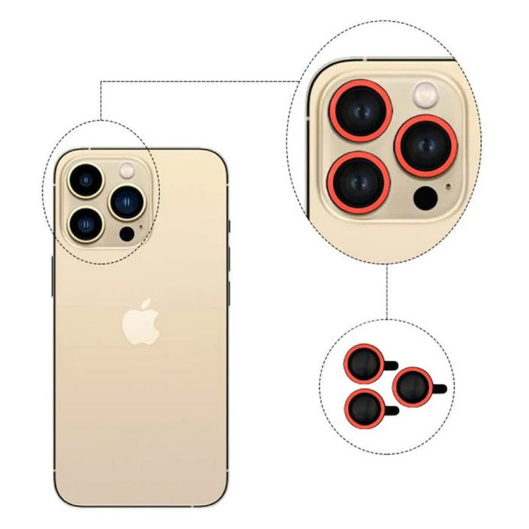 محافظ لنز دوربین رینگی شب رنگ میبو مدل Lens Light مناسب برای گوشی موبایل اپل iPhone 15 Pro / 15 Pro Max / 16 / 16 Pro / 16 Pro Max