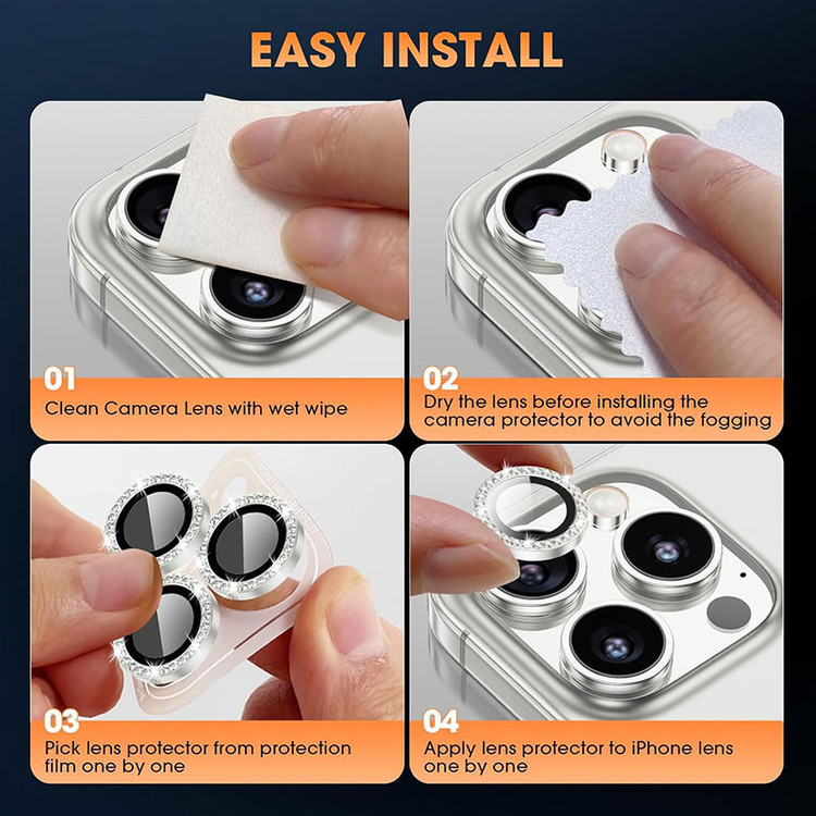 محافظ لنز دوربین مسیر مدل Diamond Lens protector مناسب برای گوشی موبایل اپل iPhone 16 Pro / 16 Pro Max