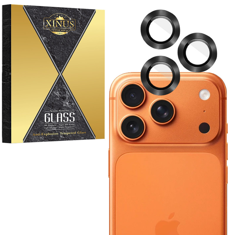 محافظ لنز دوربین ژینوس مدل XRING مناسب برای گوشی موبایل اپل iPhone 17 Pro Max