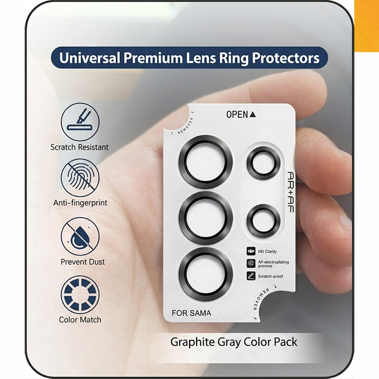 محافظ لنز دوربین فلزی اسپریگ مدل Ring Metal Luxury مناسب برای گوشی موبایل سامسونگ Galaxy S25 Ultra