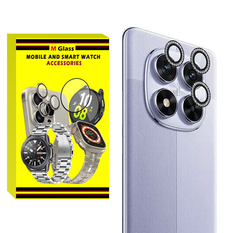 محافظ لنز دوربین ام‌گلس مدل Ring Diamond MG مناسب برای گوشی موبایل شیائومی Note 14 Pro