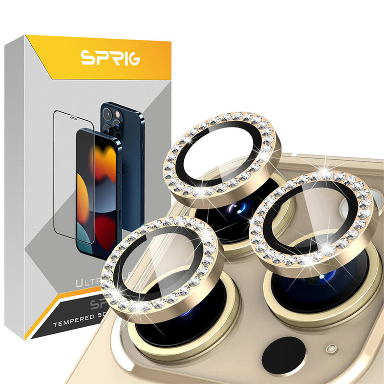 محافظ لنز دوربین اسپریگ مدل Ring metal Diamond مناسب برای گوشی موبایل اپل Iphone 11 Pro / 11 Pro Max