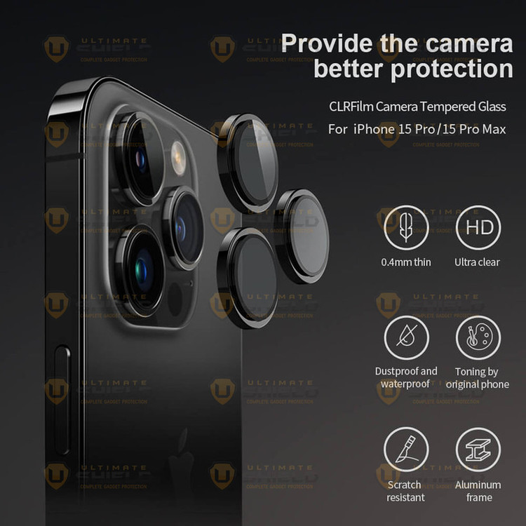 محافظ لنز دوربین آلتیمیت شیلد مدل Ring Metal UL مناسب برای گوشی موبایل اپل iPhone 16 Pro / 16 Pro Max