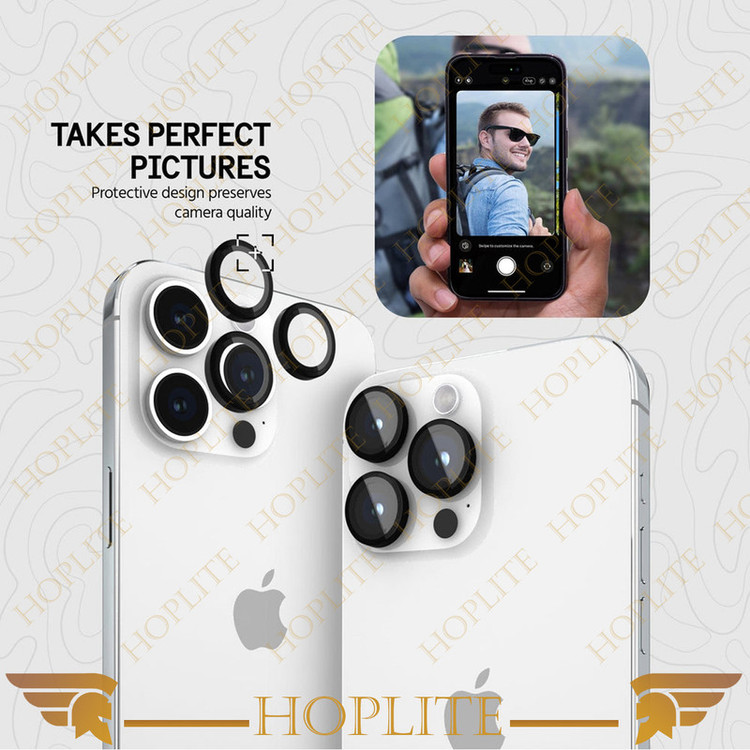 محافظ لنز دوربین هاپلایت مدل Ring-Metal-HL مناسب برای گوشی موبایل اپل Iphone 15 Pro Max