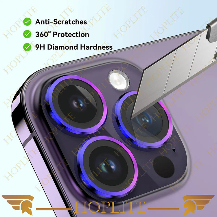 محافظ لنز دوربین هاپلایت مدل Ring-Metal-HL مناسب برای گوشی موبایل اپل Iphone 15 Pro Max