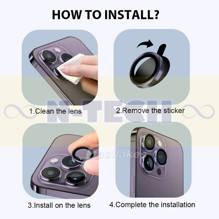 محافظ لنز دوربین انتک مدل Ring Metal Lens Protector مناسب برای گوشی موبایل شیائومی Poco X6 Pro 5G