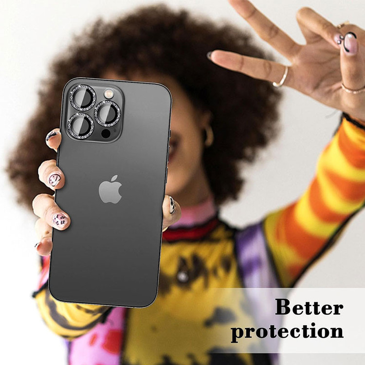 محافظ لنز دوربین فلزی مسیر مدل Glitter مناسب برای گوشی موبایل اپل iPhone 13 Pro / 13 Pro Max
