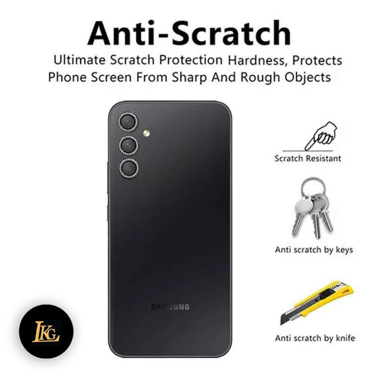 محافظ لنز دوربین ال کا جی مدل نگین دار مناسب برای گوشی موبایل شیائومی Redmi Note 14