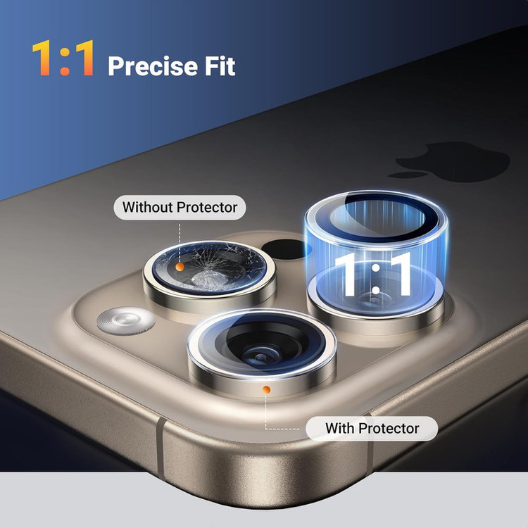 محافظ لنز دوربین گوف مدل Ring Metal مناسب برای گوشی موبایل اپل iPhone 16 Pro