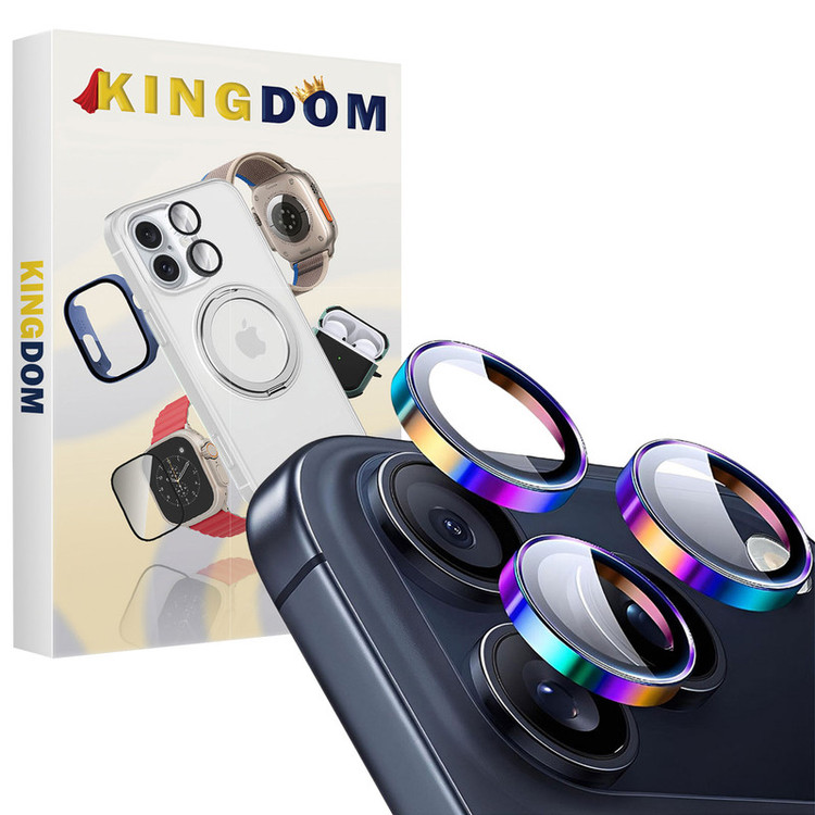محافظ لنز دوربین فلزی کینگدام مدل Ring MTL مناسب برای گوشی موبایل اپل iPhone 17 Pro / 17 Pro Max
