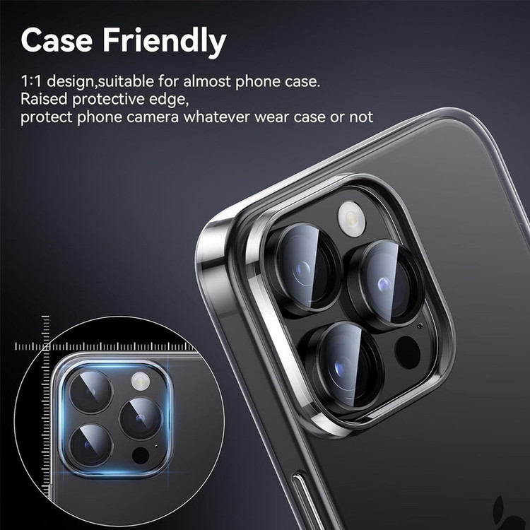 محافظ لنز دوربین نایت مدل Ring Metal KT مناسب برای گوشی موبایل اپل iPhone 16 Pro / 16 Pro Max