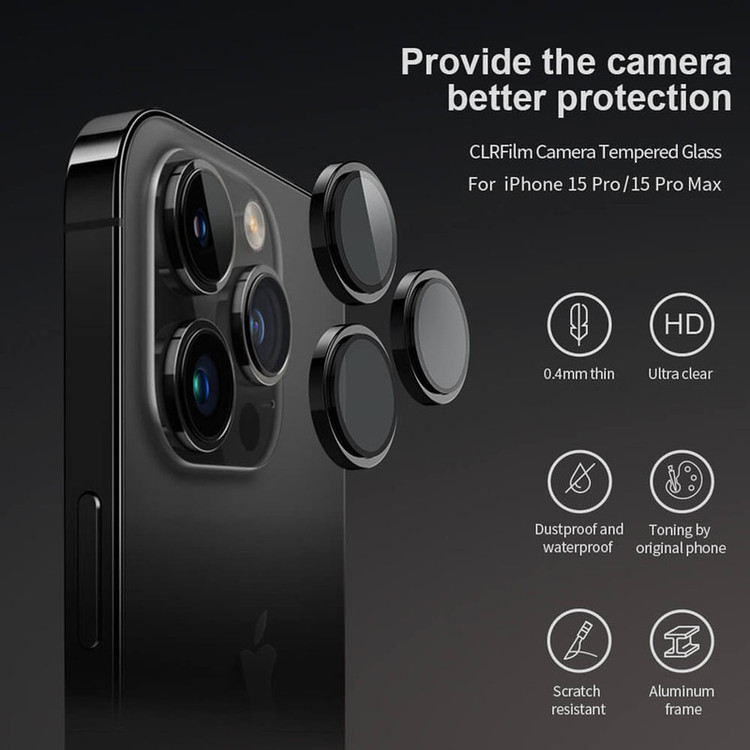 محافظ لنز دوربین نایت مدل Ring Metal KT مناسب برای گوشی موبایل اپل iPhone 16 Pro / 16 Pro Max