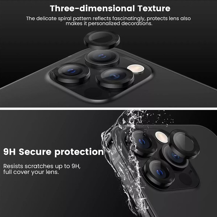محافظ لنز دوربین نایت مدل Ring Metal KT مناسب برای گوشی موبایل اپل iPhone 16 Pro / 16 Pro Max