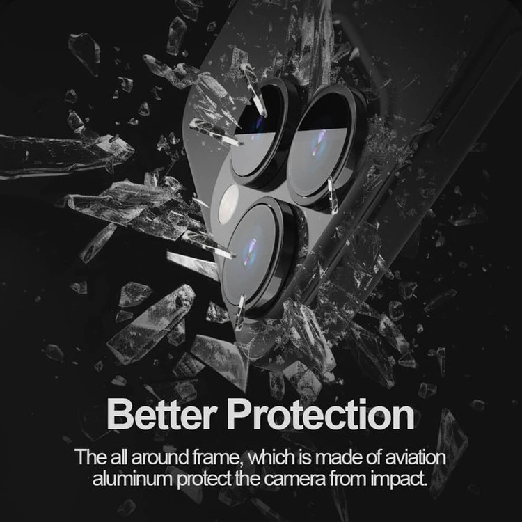 محافظ لنز دوربین نایت مدل Ring Metal KT مناسب برای گوشی موبایل اپل iPhone 16 Pro / 16 Pro Max