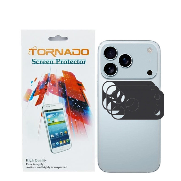 محافظ لنز دوربین تورنادو مدل قابدار مناسب برای گوشی موبایل اپل iPhone 17 Pro Max بسته 3 عددی