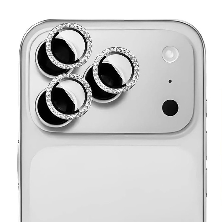 محافظ لنز دوربین فلزی مسیر مدل Diamond Ring مناسب برای گوشی موبایل اپل iPhone 17 Pro