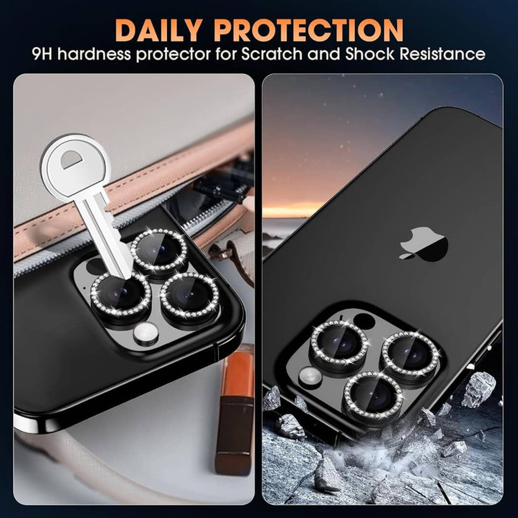 محافظ لنز دوربین فلزی امگلس مدل RNG Diamond MG مناسب برای گوشی موبایل اپل iPhone 15 Pro