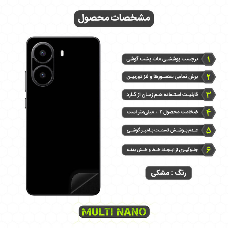 برچسب پوششی مولتی نانو طرح مات مدل X-F1M مناسب برای گوشی موبایل شیائومی Poco X7 Pro
